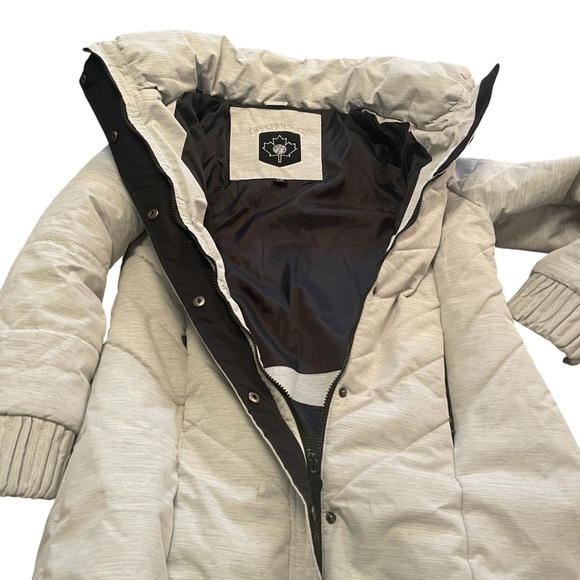 Oppenheimer Ladies Snow Parka Size Large Light Heathered Gray -Detach Hood - Picture 10 of 14